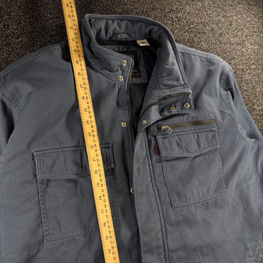 Levi Strauss Men's XXL Miramar Millitary Jacket Blue Grey Cotton Quilted Lining - Picture 5 of 10